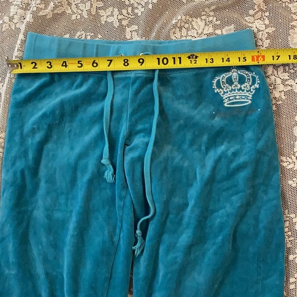 Y2K Juicy Couture Blue VELOUR Tracksuit SET VELVET TRACK PANTS JACKET VINTAGE - Picture 13 of 16